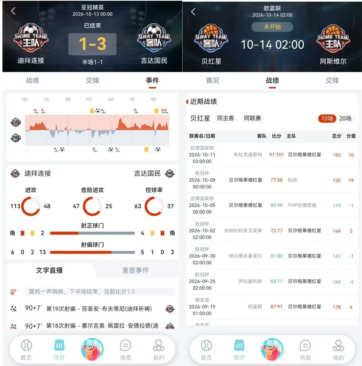 幸运星足球App幸运比分实时展示